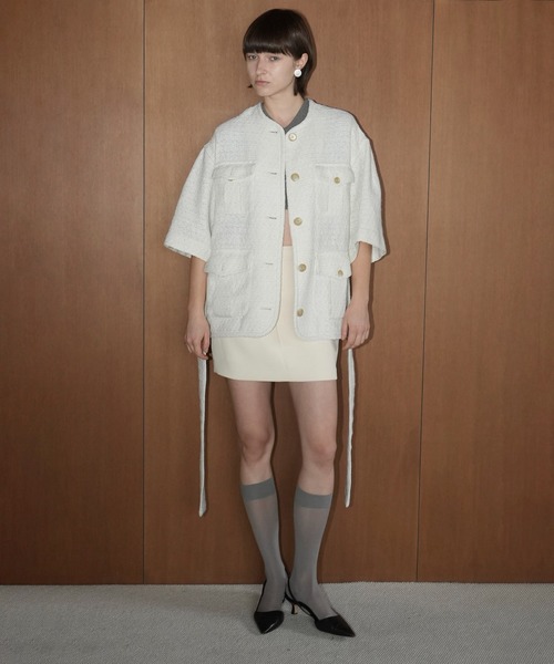 CLANE（クラネ） コート アウター HALF SLEEVE TWEED JACKET