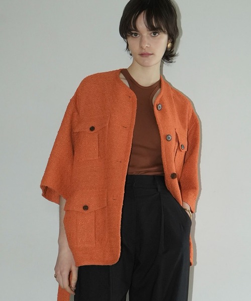 CLANE（クラネ） コート アウター HALF SLEEVE TWEED JACKET
