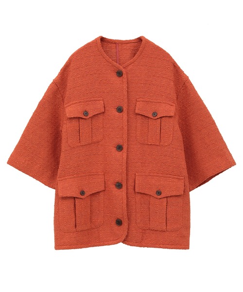 CLANE（クラネ） コート アウター HALF SLEEVE TWEED JACKET