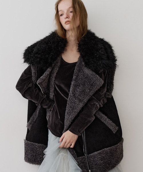 J1U by LA BELLE ETUDE ベスト ジレ BIGボリュームムートンベスト