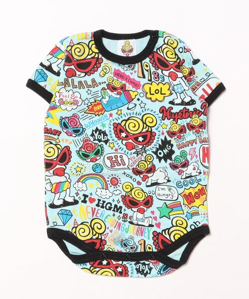 HYSTERIC MINI ベビー服 ロンパース MY FIRST DOODLEPOP総柄半袖