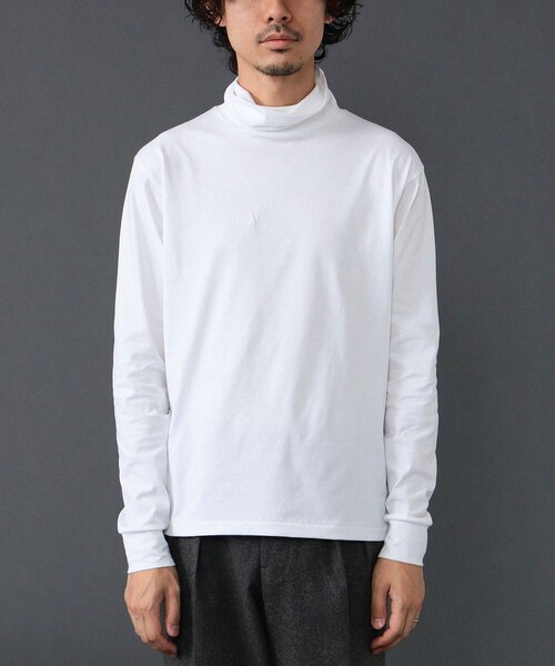 BEAMS F tシャツ コットン タートルネック カットソー メンズ