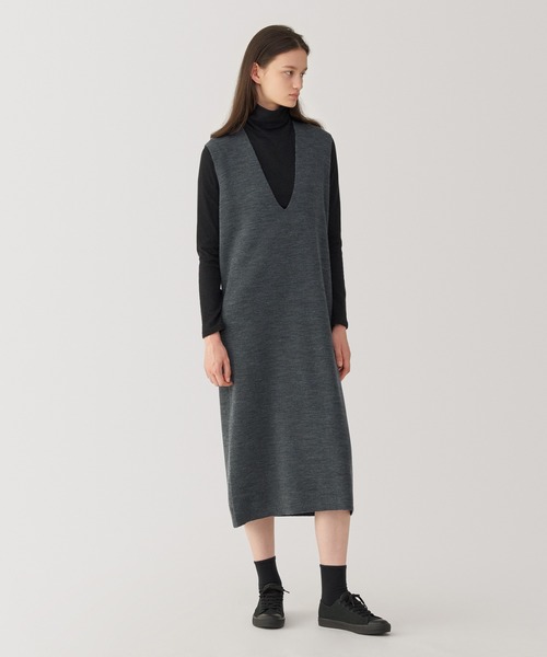 無印良品 ワンピース 「MUJI Labo」婦人 ダブルフェイスニット 無印良品 ワンピース 「MUJI Labo」婦人 ダブルフェイスニット