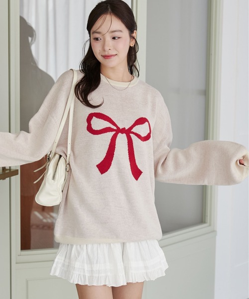 another edition✖️yuge ニットビックプルオーバー WEGO（ウィゴー） ニット セーター WEGO/グラフィックニットBIGプル