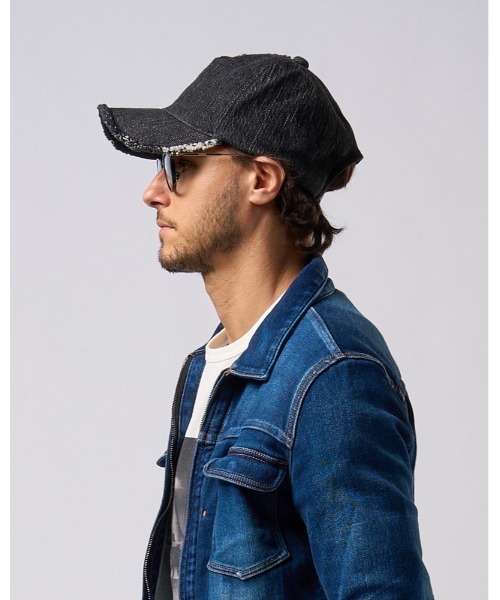 wjk キャップ 帽子 jacquard denim base ball cap メンズ