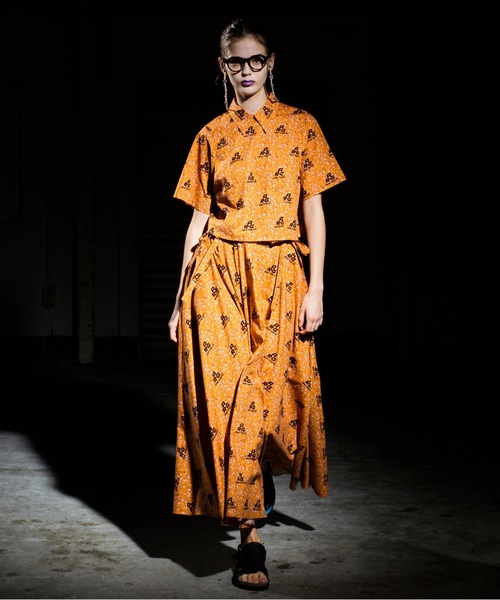 NON TOKYO スカート FLOCKED PRINT LONG SKIRT : ZOZOTOWN Yahoo!店