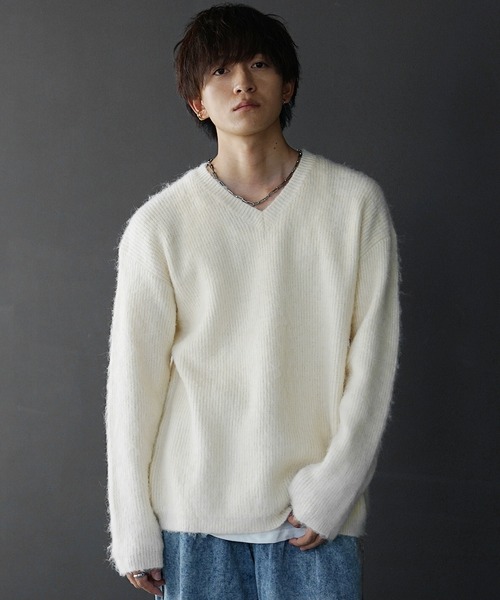 MinoriTY セーター ニット 「MinoriTY」Vネックモヘアライクニット  