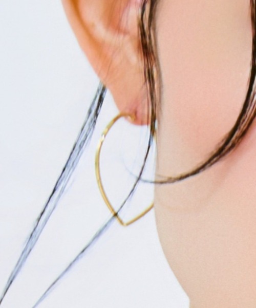 ピアス 「kiehtova」HEART  HOOP  PIERCE/ ハート フープ ピアス レディースの画像