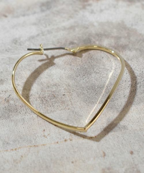 ピアス 「kiehtova」HEART  HOOP  PIERCE/ ハート フープ ピアス レディースの画像