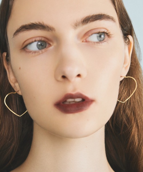 ピアス 「kiehtova」HEART  HOOP  PIERCE/ ハート フープ ピアス レディースの画像