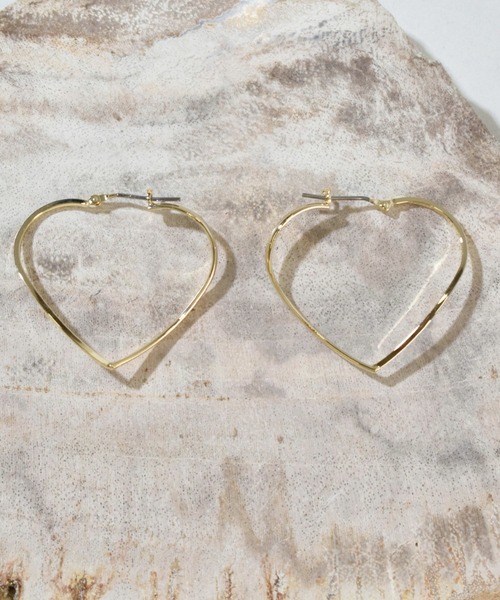 ピアス 「kiehtova」HEART  HOOP  PIERCE/ ハート フープ ピアス レディースの画像