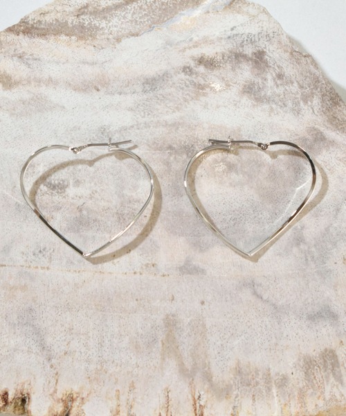 ピアス 「kiehtova」HEART  HOOP  PIERCE/ ハート フープ ピアス レディースの画像