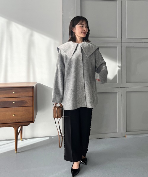 値下げ未使用品 フリルワイドパンツ Fit more パンツ サイドフリルワイドパンツ レディース