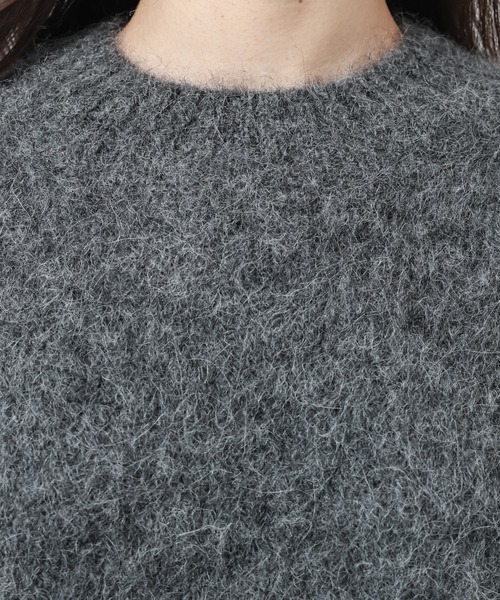 ニット セーター crew neck shaggy knit pullover レディース SUWDEE ニット セーター crew neck shaggy knit pullover