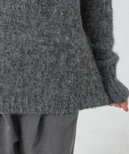 SUWDEE ニット セーター crew neck shaggy knit pullover
