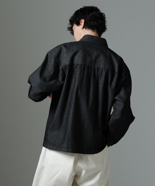 シャツ NORMANBROS別注 ワイドポケット デニムシャツ メンズ