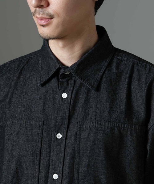 シャツ NORMANBROS別注 ワイドポケット デニムシャツ メンズ