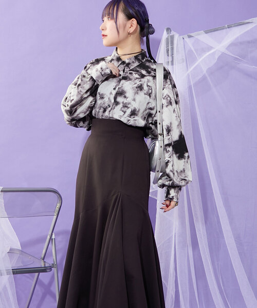 Mavie..7 ブラウス シャツ 「Mavie..7」2025SS柄シャツ