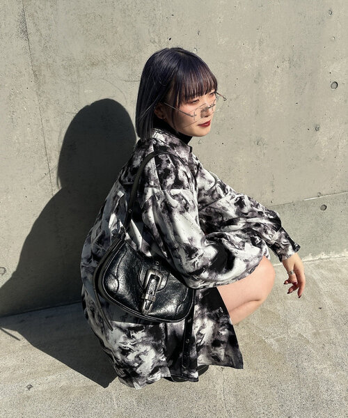 Mavie..7 柄シャツ ブラック Free サイズ Mavie..7】《新色登場》柄シャツ（シャツ/ブラウス）｜Mavie..7