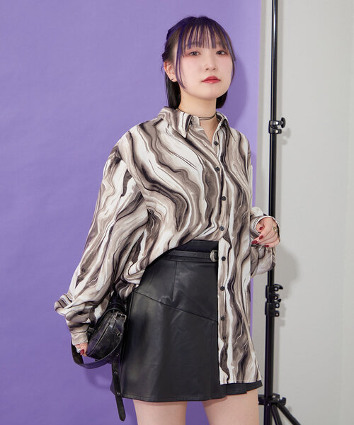 Mavie..7 ブラウス シャツ 「Mavie..7」2025SS柄シャツ