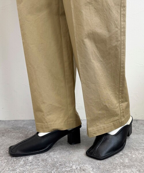 fredy emue チノタックパンツ 黒 38号 チノタックパンツ（4-0021-3-29-011）｜fredy emue(フレディ