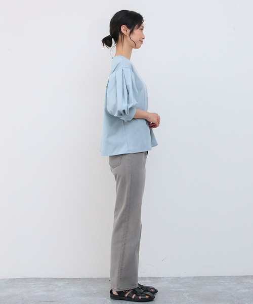 「Social GIRL」 半袖ブラウス M オフホワイト レディース