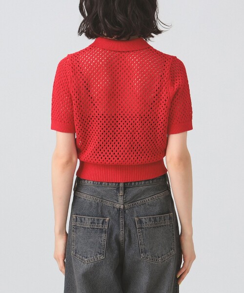 Ray BEAMS ポロシャツ ポロ メッシュ ニット レディース