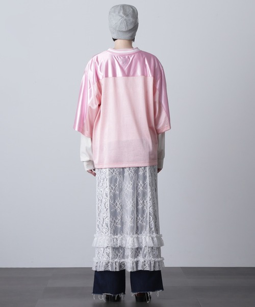 ROSE BUD（ローズバッド） tシャツ (OKIRAKU×ROSEBUD)メッシュ