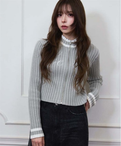カーディガン ｂｅｂｅショートジップニット レディース Fickle Bebe カーディガン bebeショートジップニット