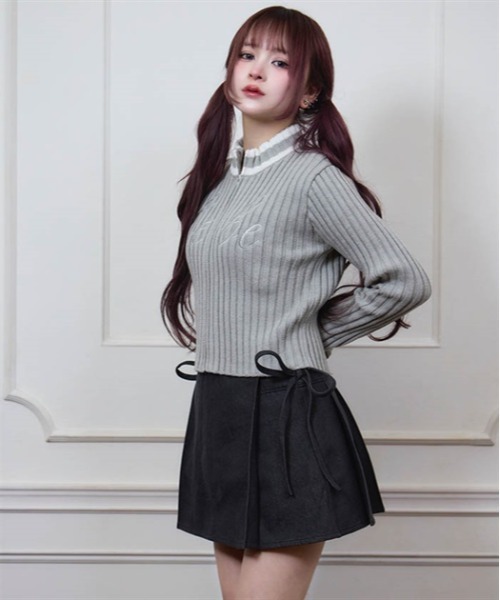 カーディガン ｂｅｂｅショートジップニット レディース Fickle Bebe カーディガン bebeショートジップニット