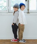 パンツ ガーデナーテーパードデニムパンツ キッ...の詳細画像1