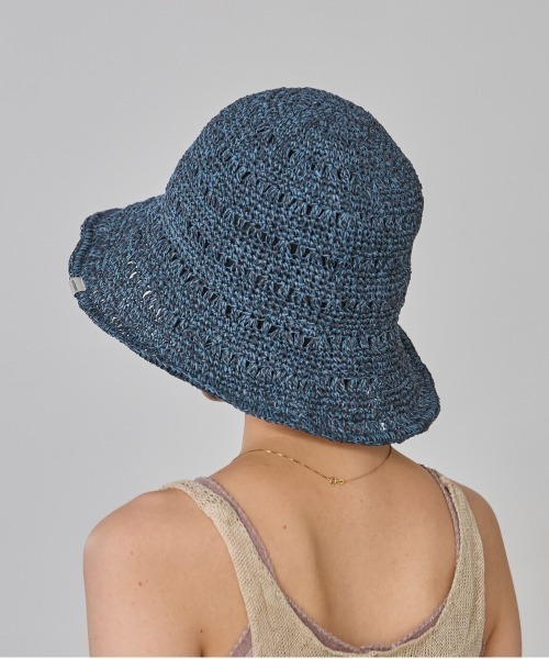 override 帽子 ハット OVERRIDE W PAPER CROCHET SUN HAT