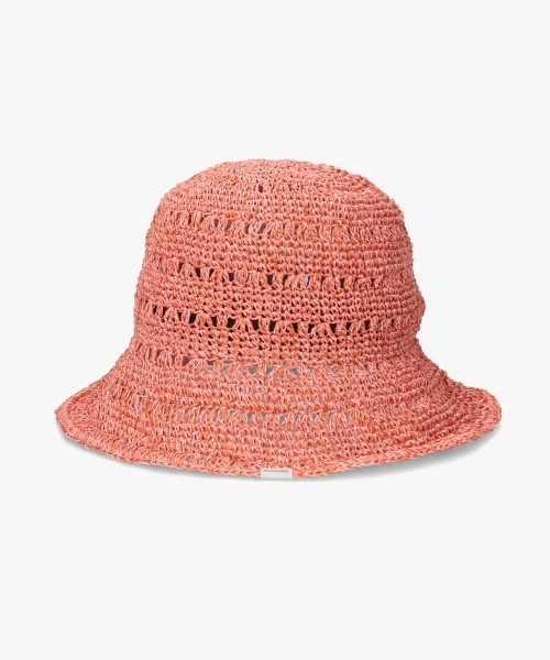 ハンドメイド ニットハット＊オレンジ override 帽子 ハット OVERRIDE W PAPER CROCHET SUN HAT