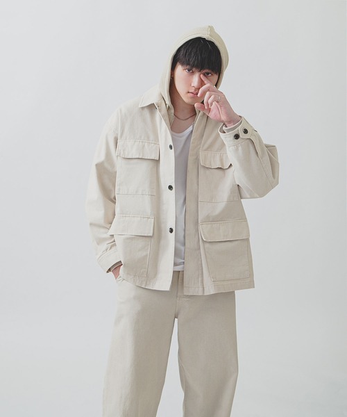 ZIP FIVE -White Line- カバーオール 「White Line」 COTTON CANVAS