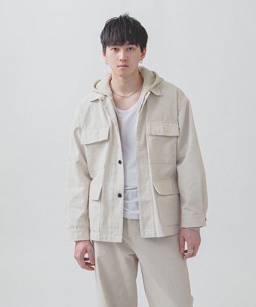 ZIP FIVE -White Line- カバーオール 「White Line」 COTTON CANVAS