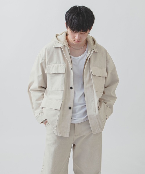 ZIP FIVE -White Line- カバーオール 「White Line」 COTTON CANVAS