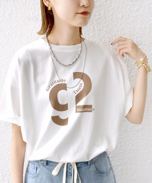 tシャツ 「SHIPS別注」81BRANCA:ロゴ 5分袖 TEE レディース