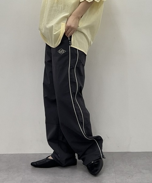KANGOL SPORT パンツ 裏メッシュ使いナイロンサイドライン