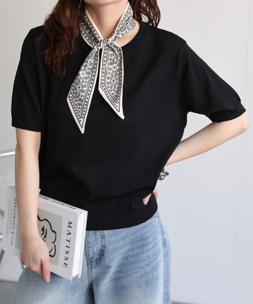ニット セーター ジュイ柄スカーフ付きニット レディース ジュイ柄スカーフ付きニット | JILL by JILL STUART（ジル バイ