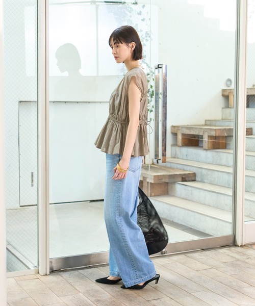 ブラウス シャツ シルバードット刺繍ペプラムブラウス レディース Rouge vif Anna ブラウス シャツ シルバードット刺繍ペプラム