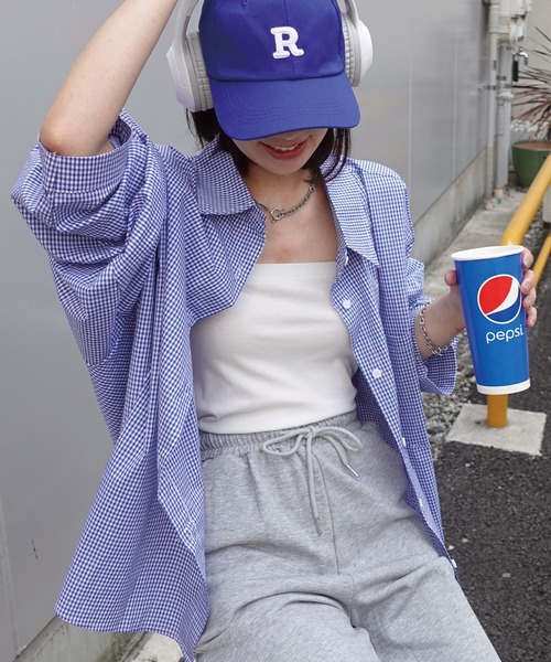 CORNERS ブラウス シャツ ギンガムチェックシャツ レディース