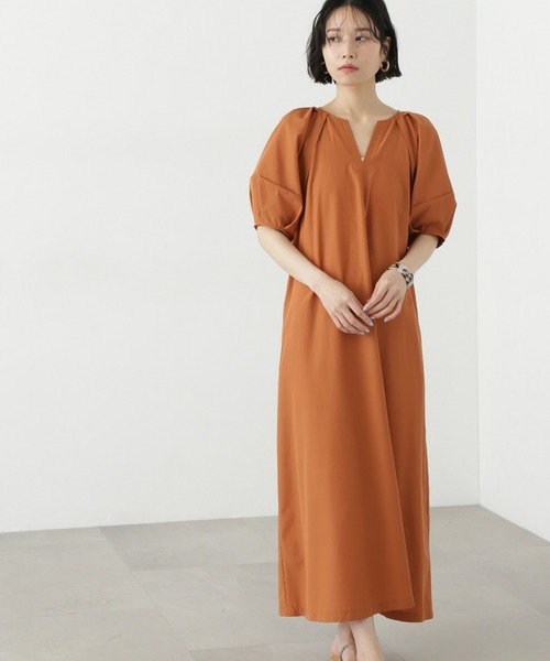 新品タグ付き　NATURAL BEAUTY BASIC ワンピース PS 完売 N.Natural Beauty Basic ワンピース タックスリーブワンピース