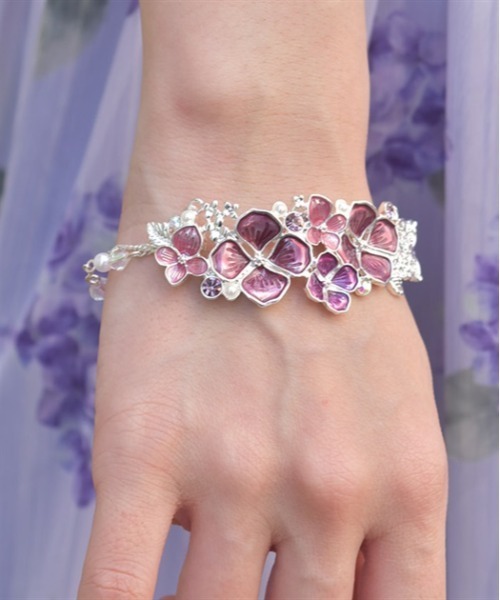 花モチーフ ブレスレット axes femme（アクシーズ ファム） ブレスレット 紫陽花モチーフ