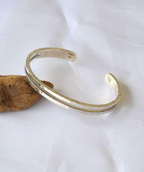 jam  made ピースマーク 平打ち バングル イエローゴールド jam made ピースマーク 平打ち バングル イエローゴールド jam