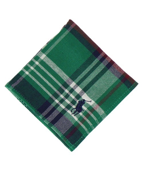 Ralph Lauren タオルケット 140x200cm グリーンタータン POLO RALPH LAUREN（ポロ・ラルフローレン） ラルフローレン ハンカチ