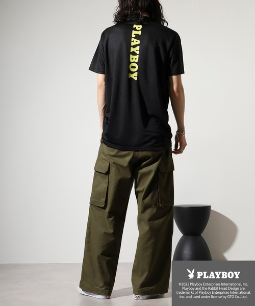 「PLAYBOY」 半袖Tシャツ M ブラック メンズ