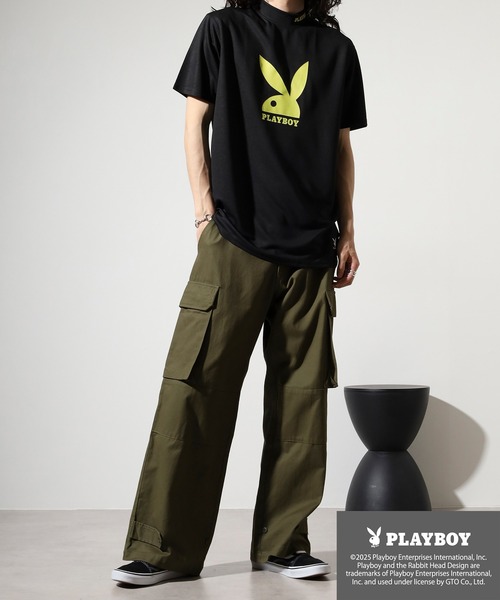 「PLAYBOY」 半袖Tシャツ M ブラック メンズ
