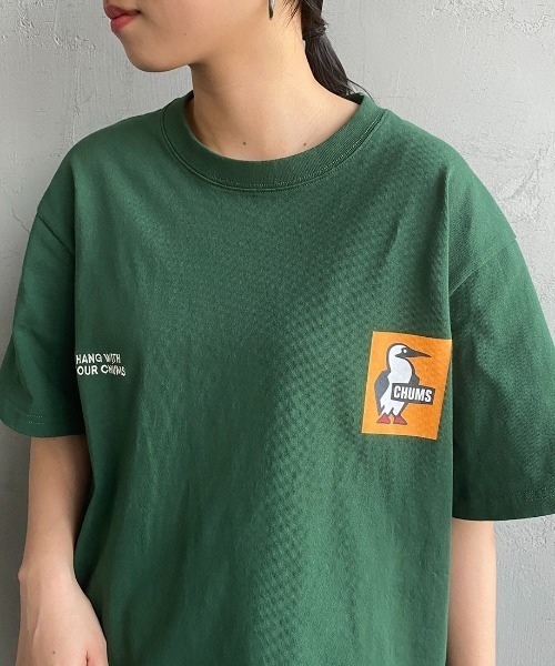 「CHUMS」 半袖Tシャツ X-LARGE ブラック レディース