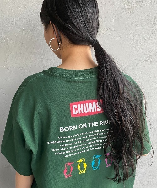 「CHUMS」 半袖Tシャツ X-LARGE ブラック レディース