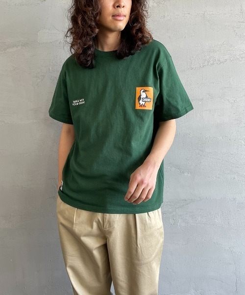 「CHUMS」 半袖Tシャツ X-LARGE ブラック レディース